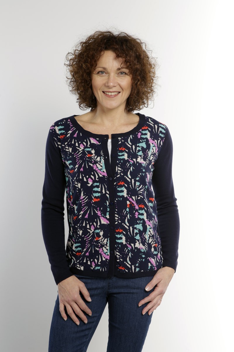 Cardigan imprimé Magasins Bleus