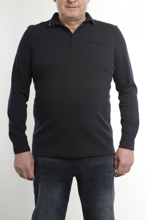 Polo bi-matière Magasins Bleus