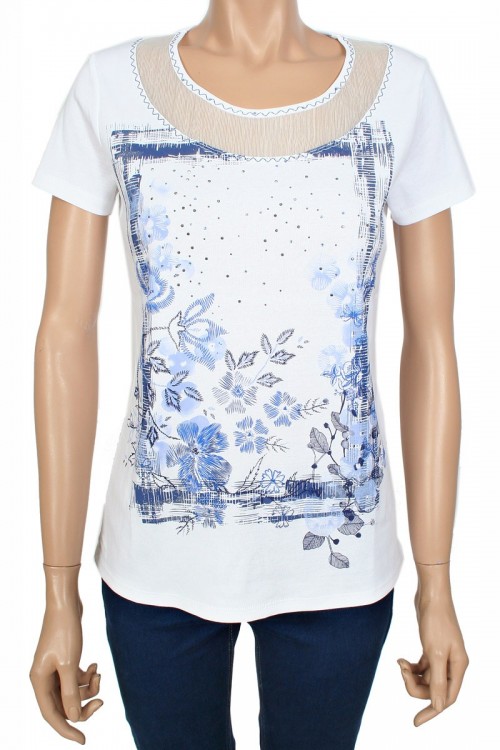 Tee-shirt à motifs Magasins Bleus