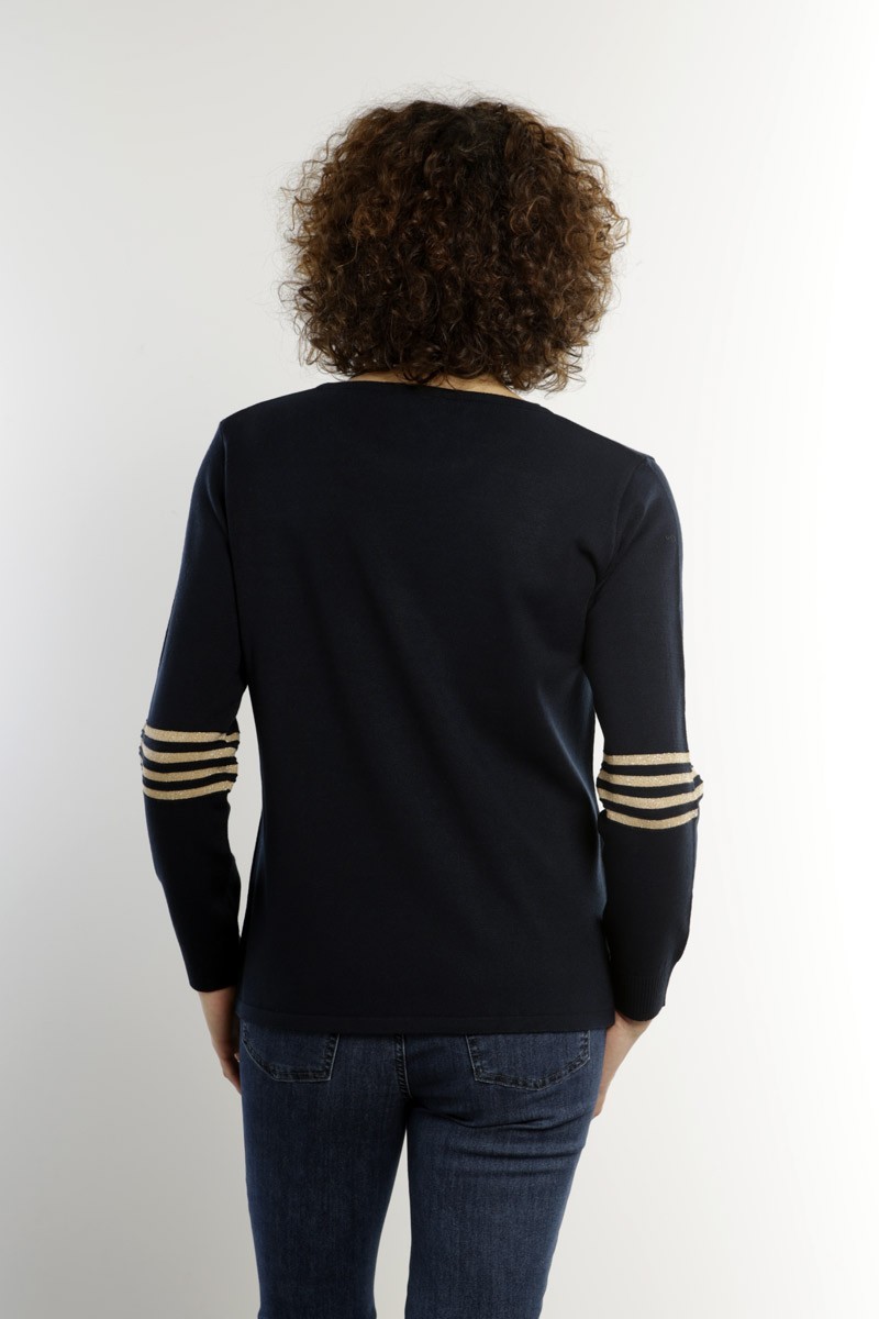 Pull rayures dorées Magasins Bleus