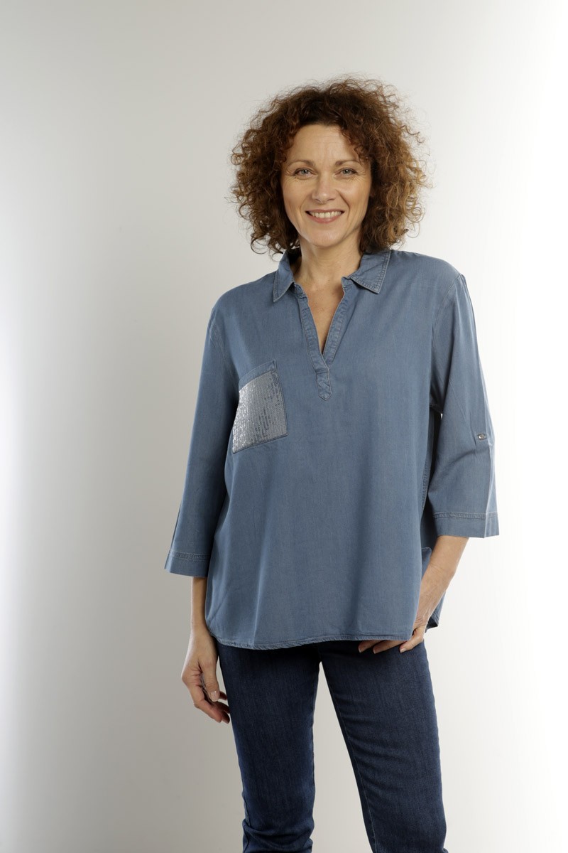 Blouse tencel Magasins Bleus