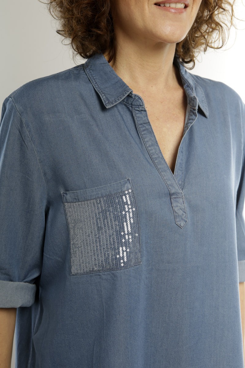 Blouse tencel Magasins Bleus