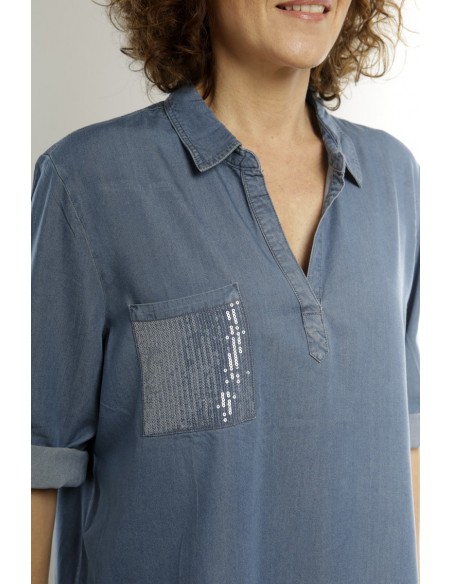 Blouse tencel Magasins Bleus