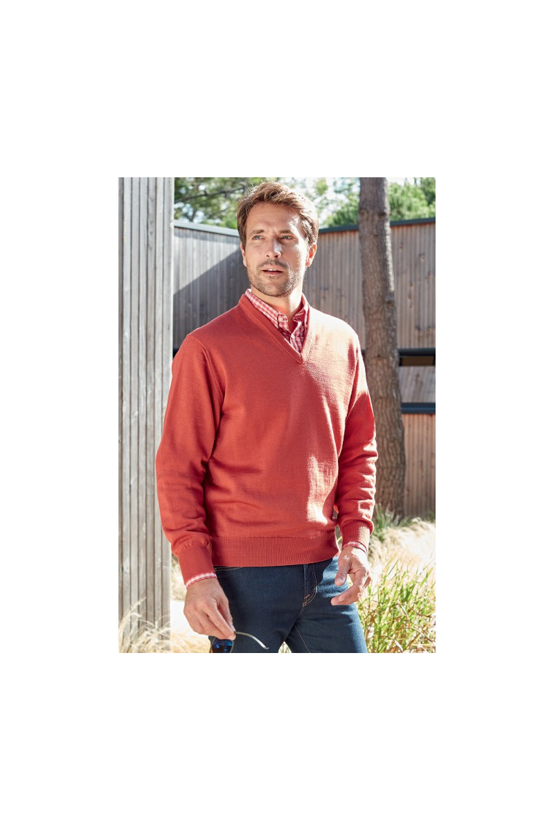 Pull col V manches longues Magasins Bleus