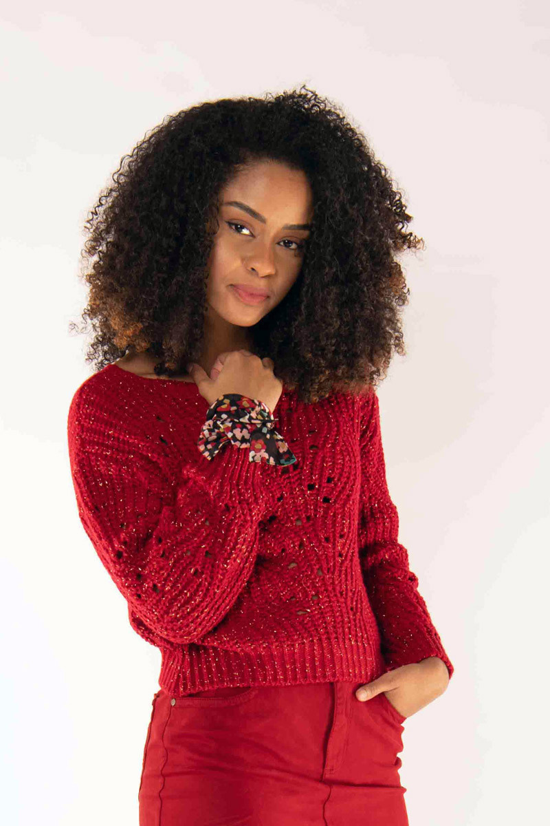 Pull maille ajourée Magasins Bleus