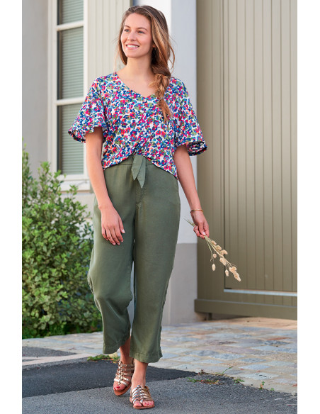 Top fleuri Magasins Bleus