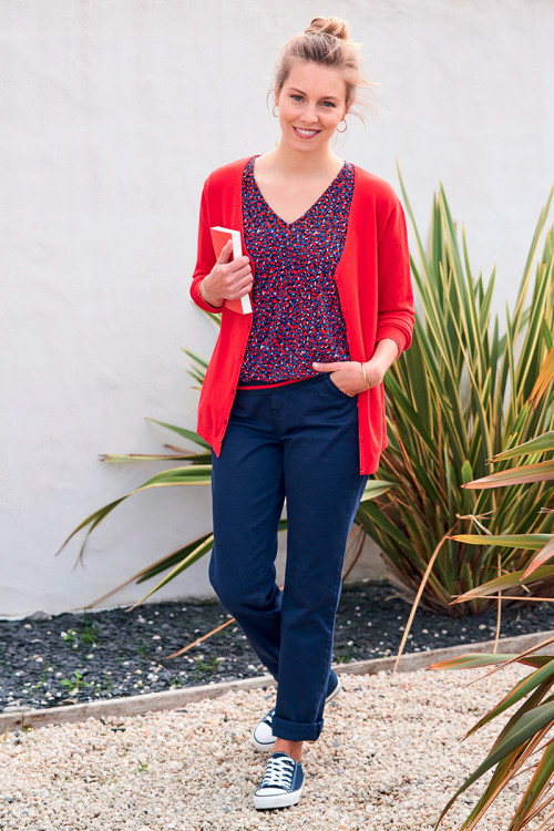 Top élastiqué imprimé Magasins Bleus 2