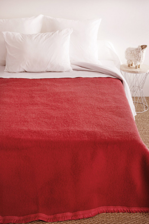 Couvertue laine double face Magasins Bleus