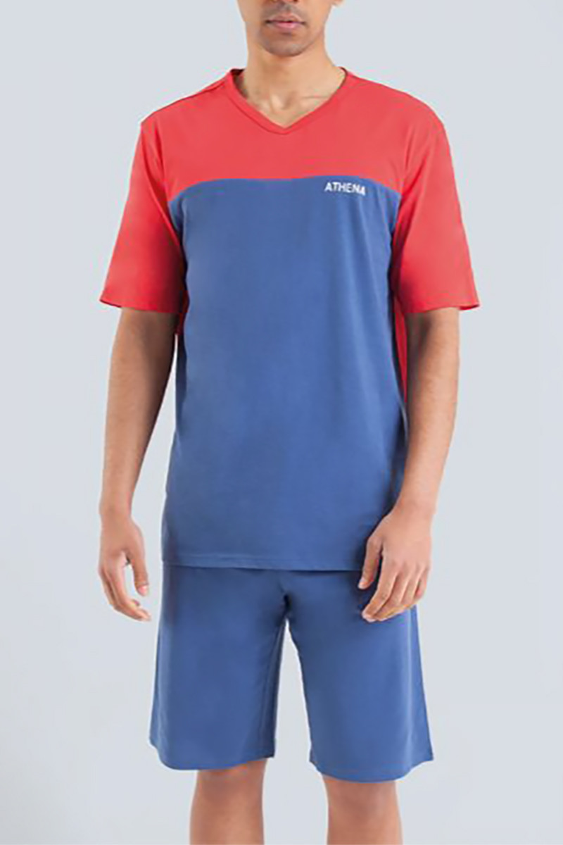Pyjama court bicolore homme Magasins Bleus