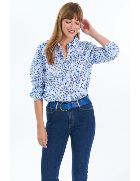 Chemise imprimé fleurs Magasins Bleus