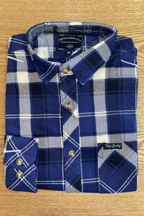 Chemise à carreaux en flanelle Magasins Bleus
