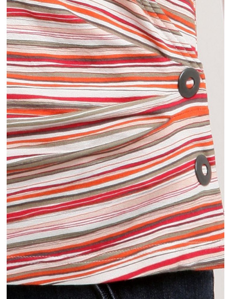 Top drapé rayé Magasins Bleus