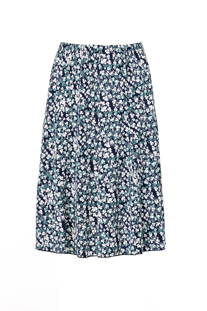 Jupe midi ample imprimée Magasins Bleus