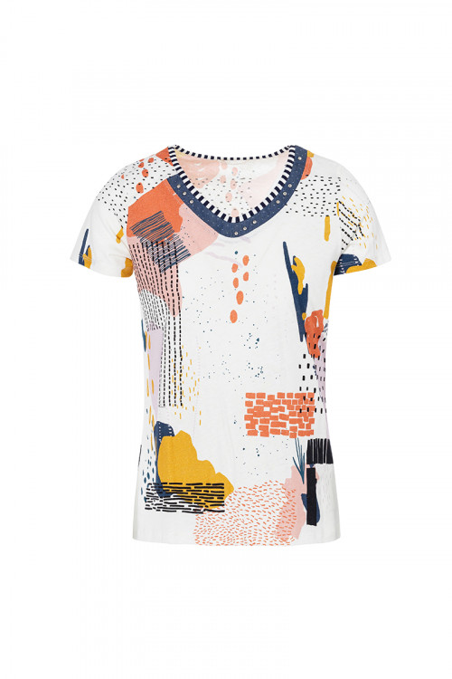 Tee-shirt col V Magasins Bleus