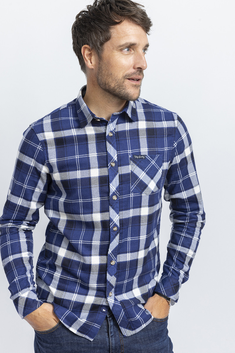 Chemise à carreaux en flanelle Magasins Bleus