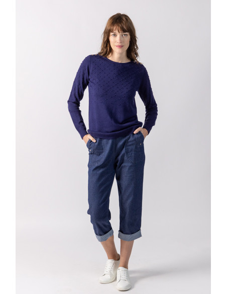 Pull femme ras de cou Magasins Bleus