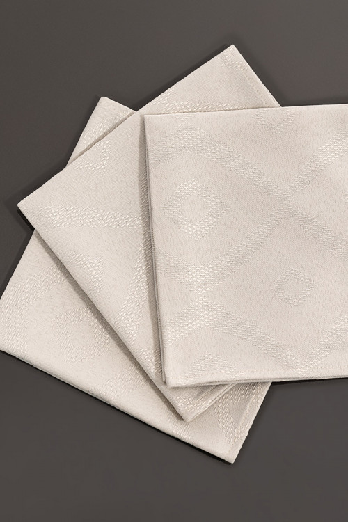 Lot de 3 serviettes de table Magasins Bleus