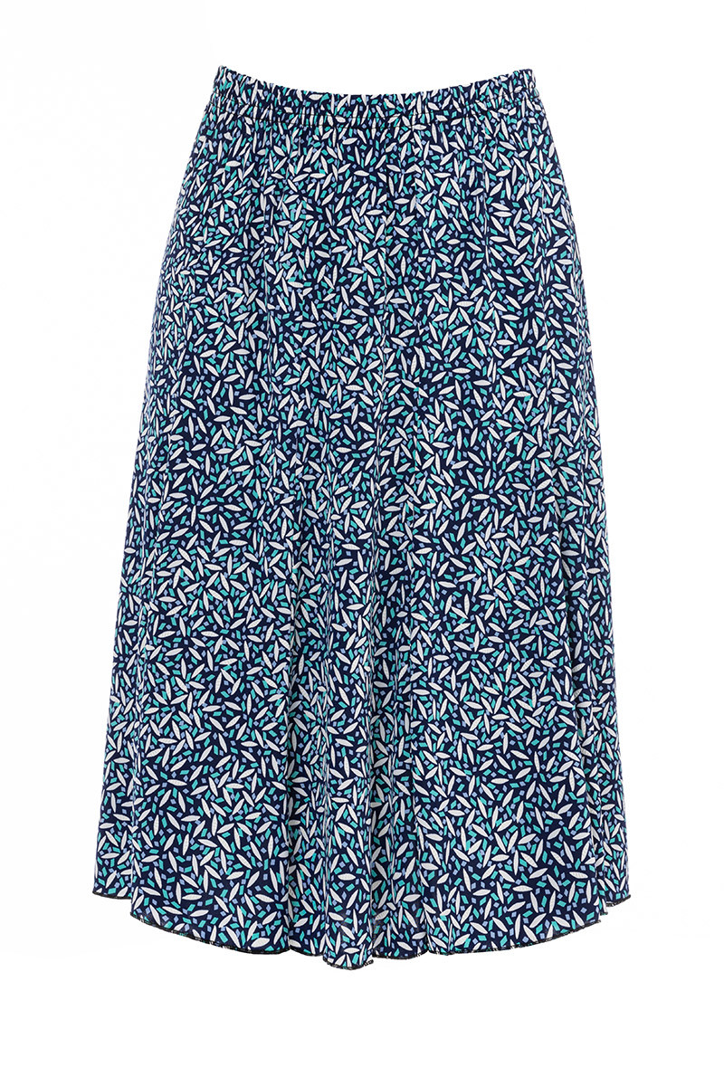 Jupe midi ample imprimée Magasins Bleus
