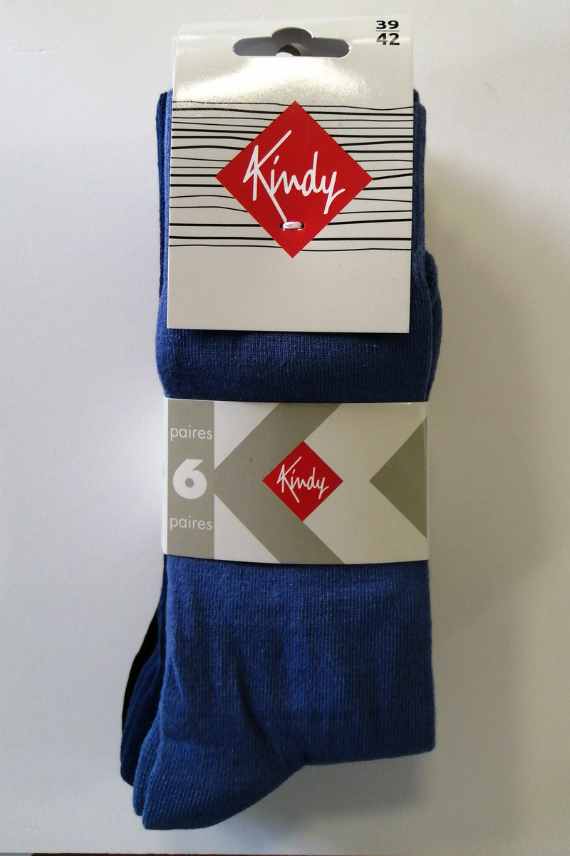 Lot de 6 mi-chaussettes Magasins Bleus