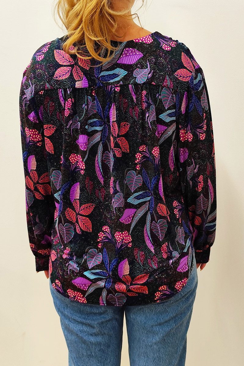 Top col V fantaisie Magasins Bleus