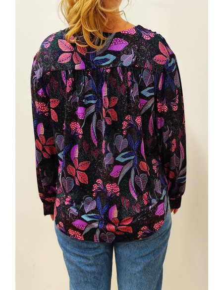 Top col V fantaisie Magasins Bleus