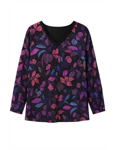 Top col V fantaisie Magasins Bleus